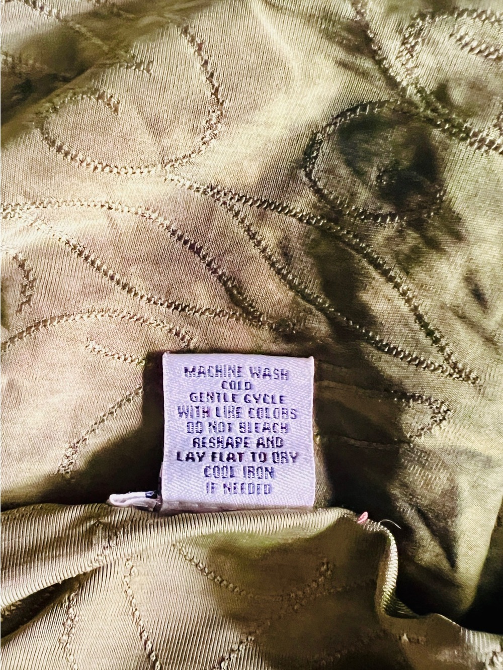 Sienna Grace Soft Pleated Olive Green Women's Top with Stud Detail - Picture 5 of 7